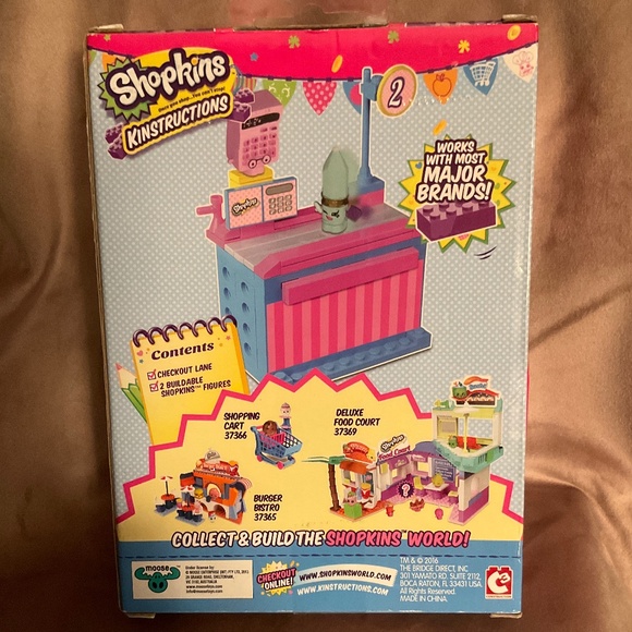 New Shopkins Kinstructions - Check Out Lane - 73 pcs Set -  Calculator & Pencil - Picture 6 of 8